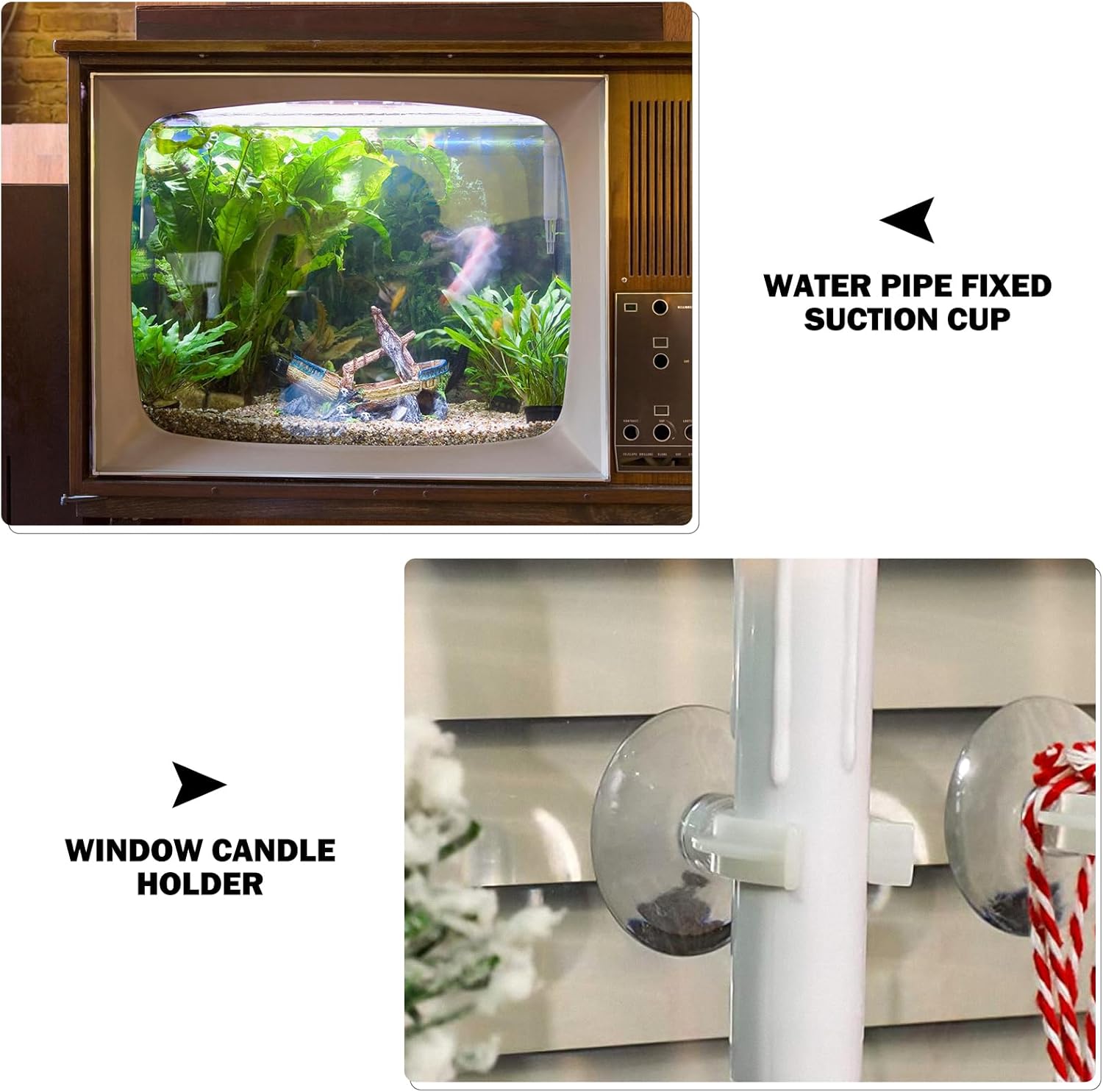 Minkissy 6pcs Christmas Candle Holders - Suction Cup Window Holders for Festive Home Decor (20mm)