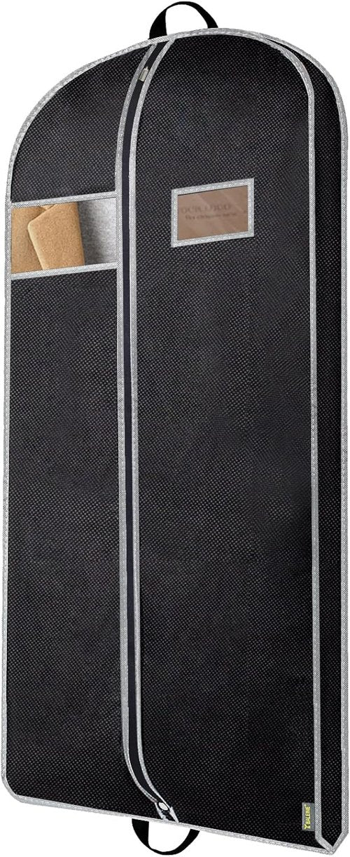 BALEINE Heavy Duty Garment Bag - Travel Essential with Shoe Storage for Dresses & Suits | 43" Black
