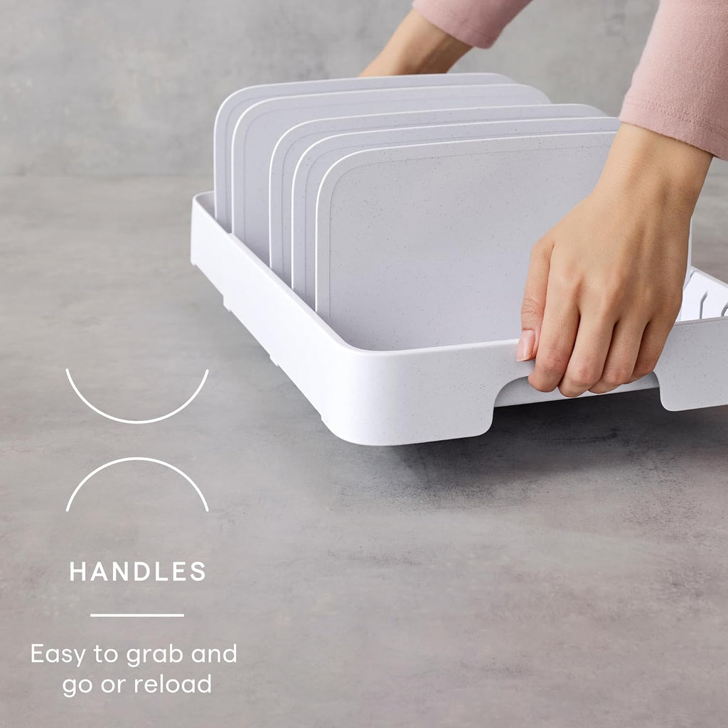YouCopia StoraLid Food Container Lid Organizer - Expandable with Tall Dividers, 40 Lid Capacity
