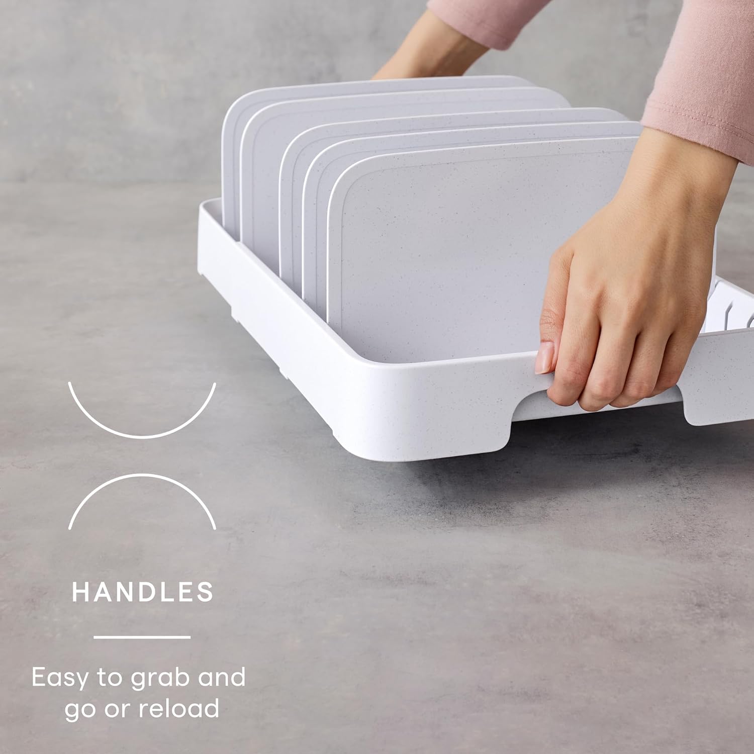 YouCopia StoraLid Food Container Lid Organizer - Expandable with Tall Dividers, 40 Lid Capacity