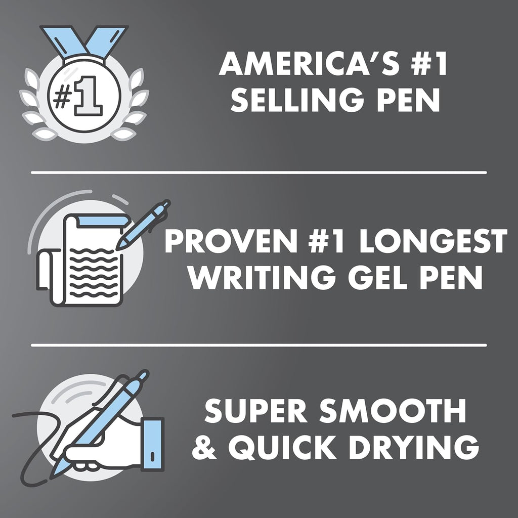 PILOT G2 Premium Gel Pens - Refillable & Retractable, Fine Point, Black Ink | 12 Count Pack