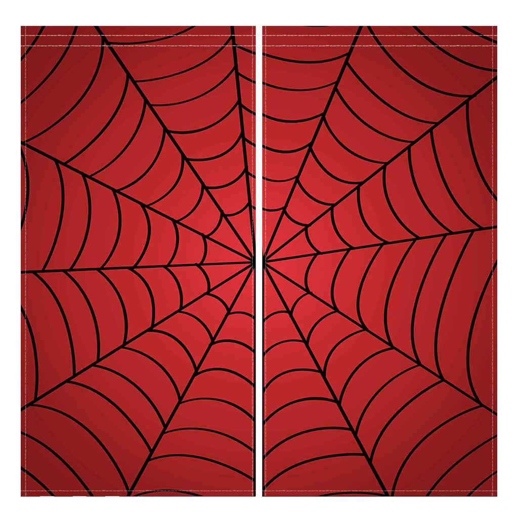 Allenjoy Superhero Spider Web Children Red Window Curtains for Boy Kids Baby Room Bedroom Nursery Toddler Home Office Decor Decorations Durable Fabric Machine Washable 82 in x 84 in