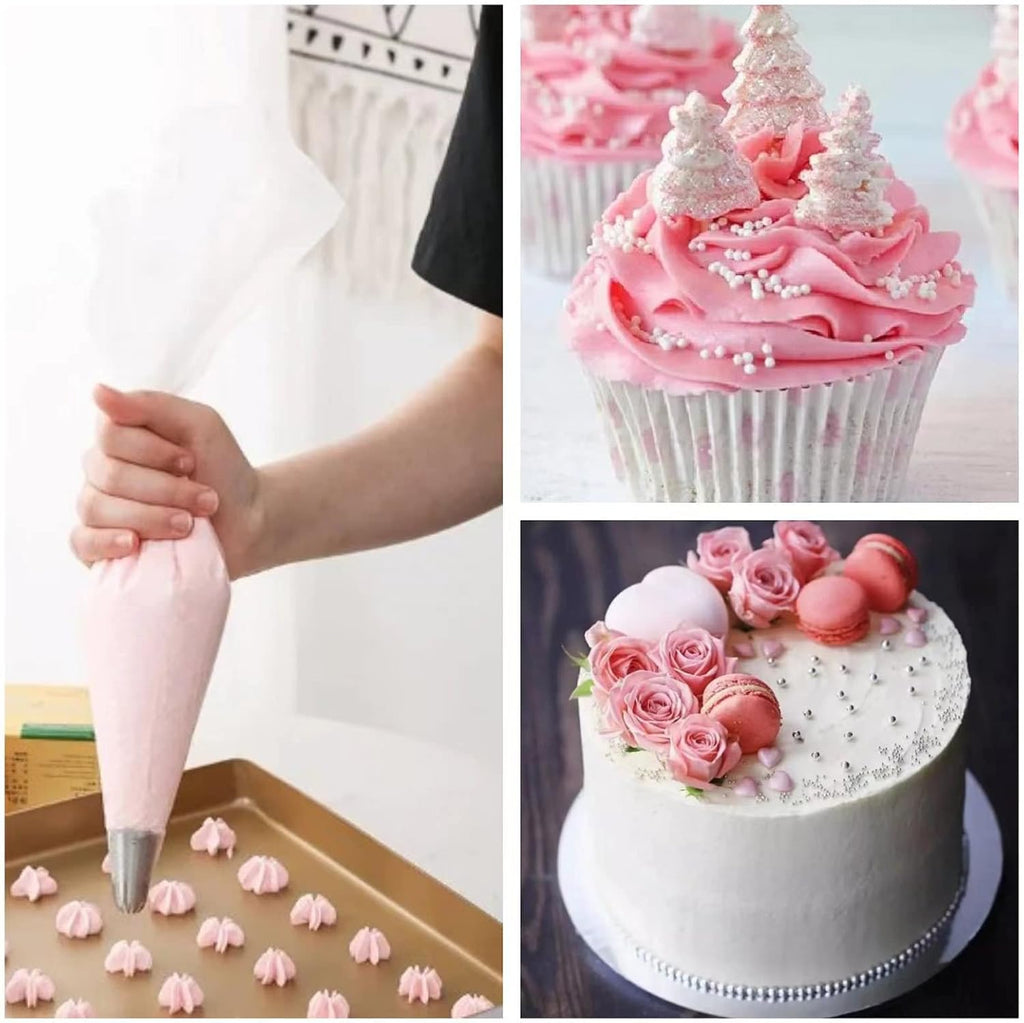 Skiennix 18-Inch Tipless Piping Bags - Extra Thick Anti-Burst for Royal Icing & Buttercream Decorating