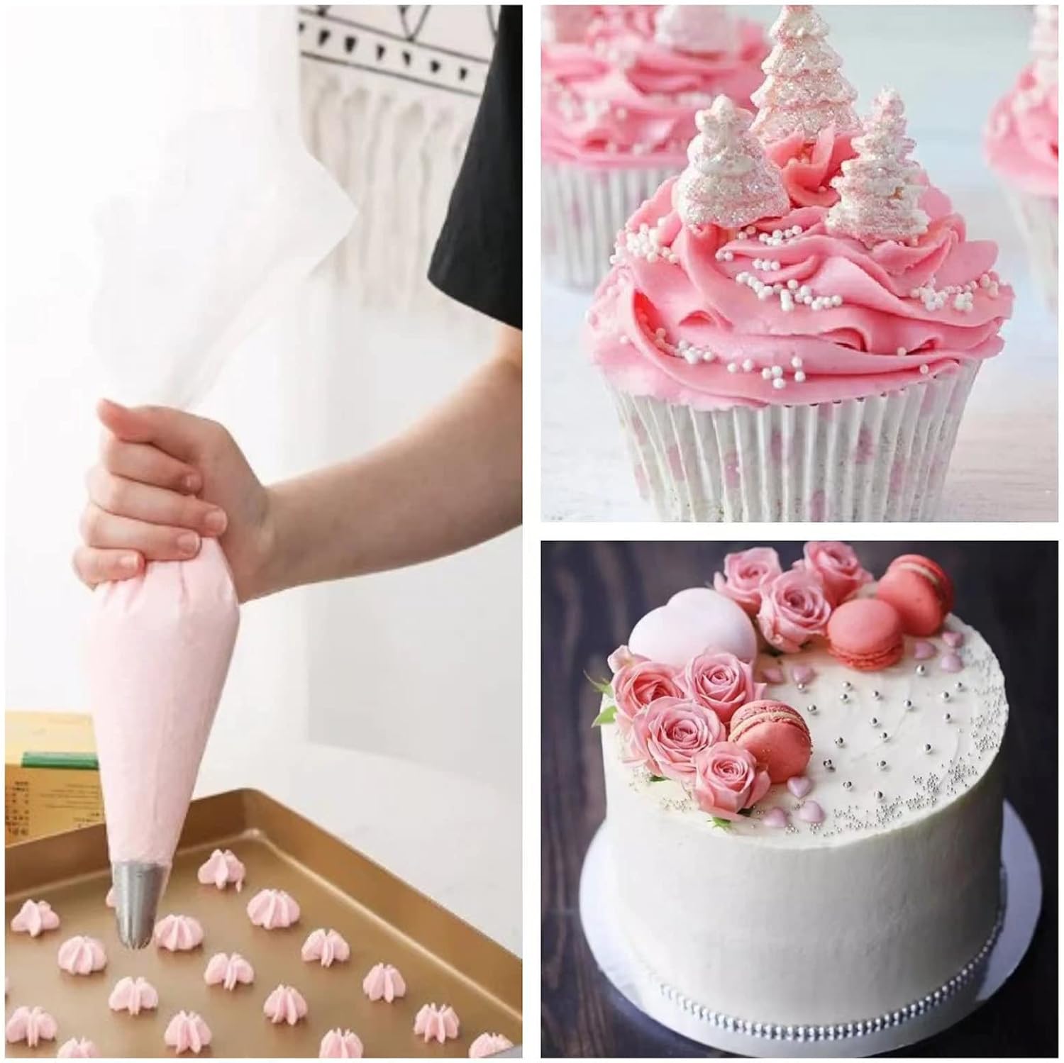Skiennix 18-Inch Tipless Piping Bags - Extra Thick Anti-Burst for Royal Icing & Buttercream Decorating