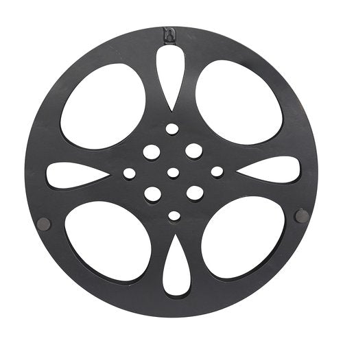 Deco 79 Metal Film Home Wall Decor Reel Wall Sculpture, Wall Art 18" x 1" x 18", Gray