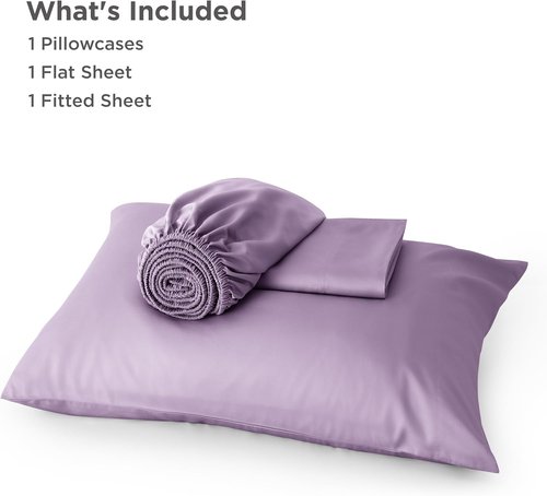Bedsure Cooling Sheets - Twin XL Bamboo Rayon | Breathable & Soft Hotel Luxury Bedding in Lilac