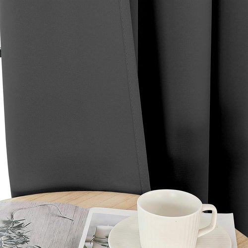 Joydeco Blackout Curtains - Thermal Insulated 108 Inch Length Drapes | Dark Grey, 2 Panels Set for Living Room & Bedroom