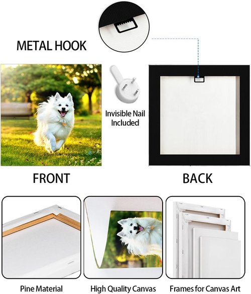AbcCustomize Canvas Wall Art - Personalized Photo Prints for Bedroom & Living Room Decor