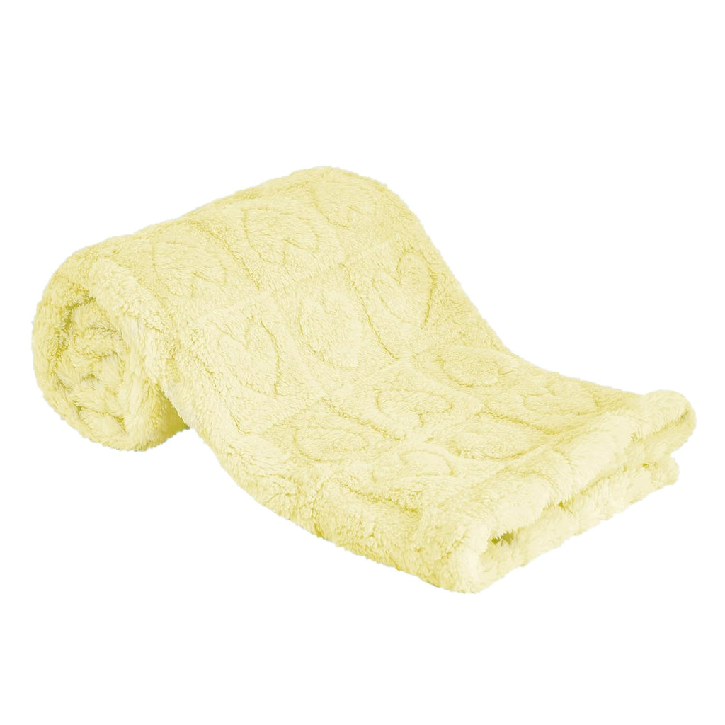 Yurhap Fleece Baby Blanket - Ultra Soft Heart Checkered Design | Cozy 30” x 40” Infant Blanket (Yellow)