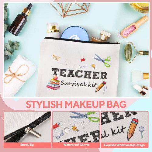 Personalized Teacher Appreciation Gift Set for Women - Unique Thank You Presents for Christmas, Birthday, Back to School, End of The Year (White)