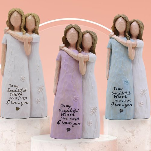 AcowSpt Mom Birthday Gifts, Mother of The Bride Gift, Mom Valentine Gift, Sculpted Hand-Painted Figurine