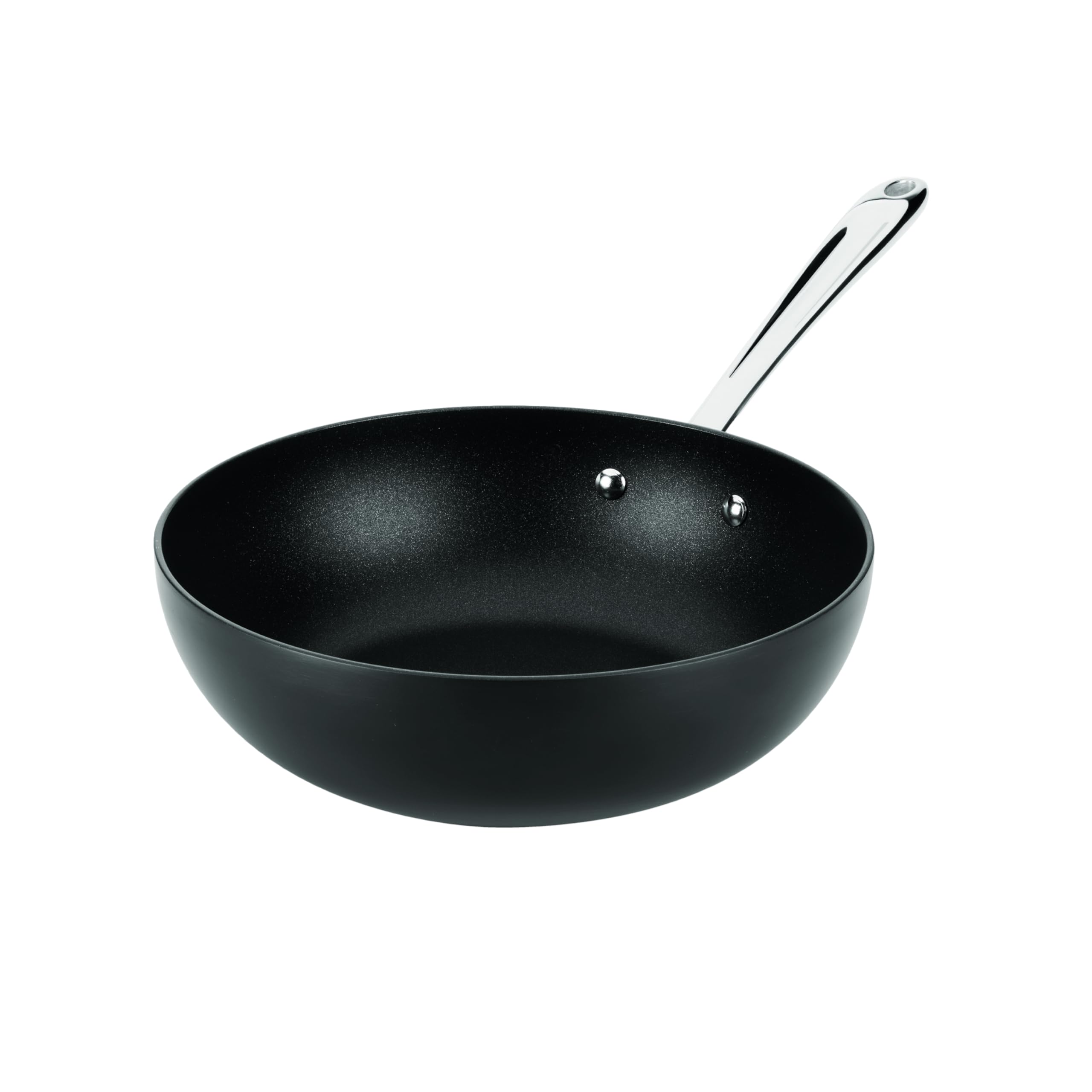 All-Clad Hard Anodized Expert Nonstick 10-Inch Wok Pan, Stay-Cool Handle, Dishwasher-Friendly, Oven-Safe Up to 500°F, Wok for Stir Fry, Induction Ready, Compatible with All Cooktops, Black