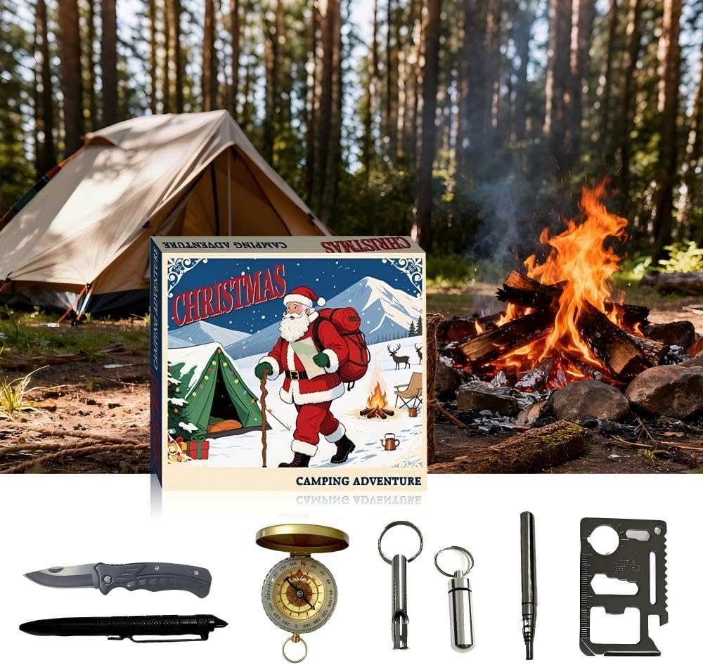 Survival Kits Advent Calendar 2026 - 24 Days of Emergency Gear for Camping, Hiking & Outdoor Adventures