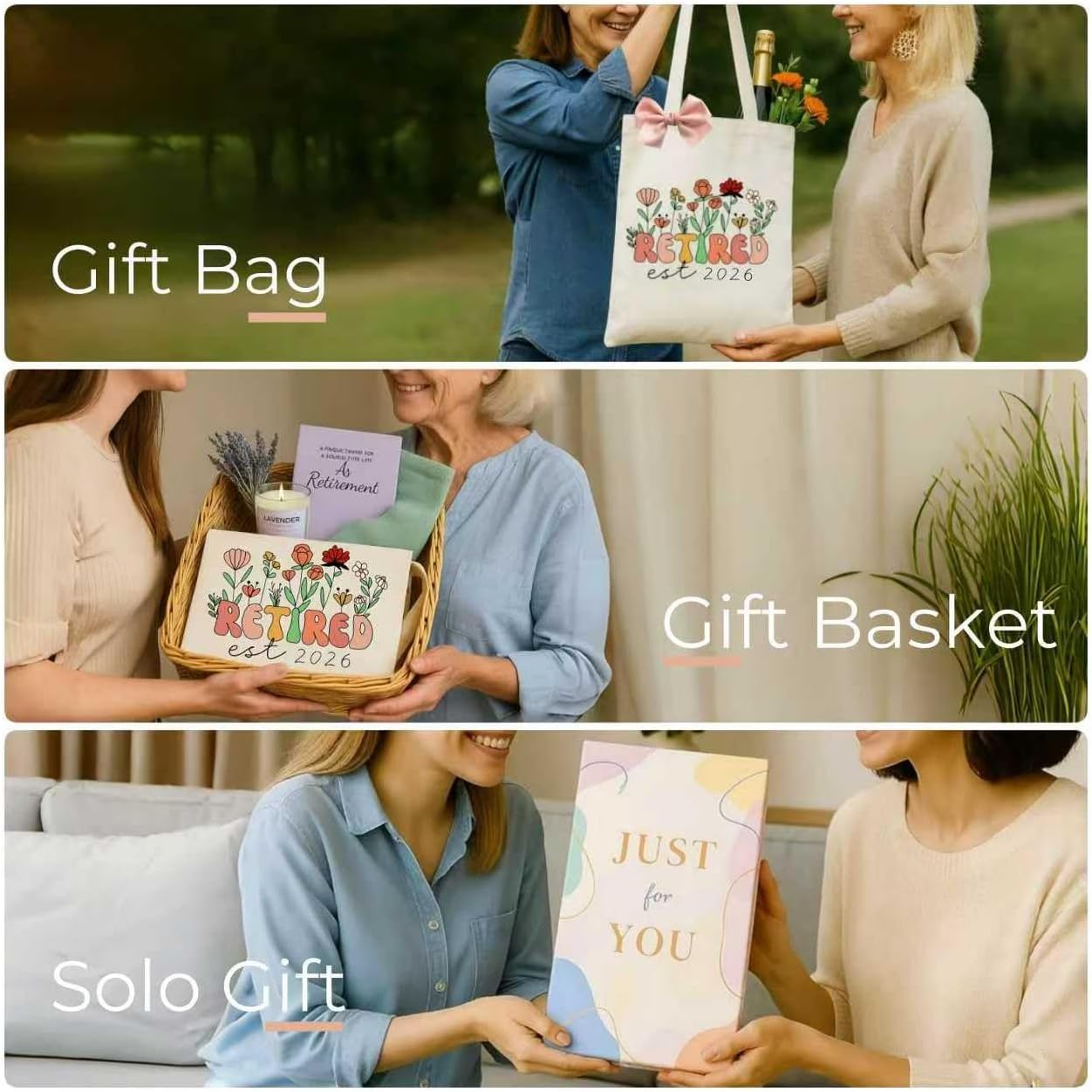 Maciebelle Retirement Gift - Stylish Canvas Tote Bag for Women | Perfect 2026 Retirement Present