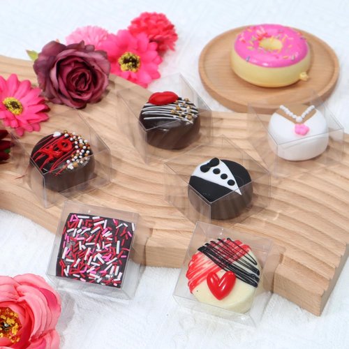 50Pcs Single Chocolate Boxes - Perfect for Macarons, Brownies & Treats | Ideal for Weddings & Parties