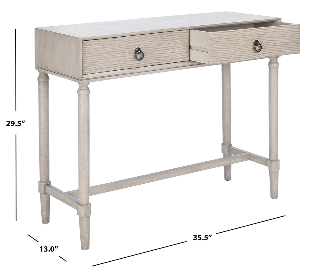 Safavieh Home Collection Aliyah Greige 2-Drawer Console Table
