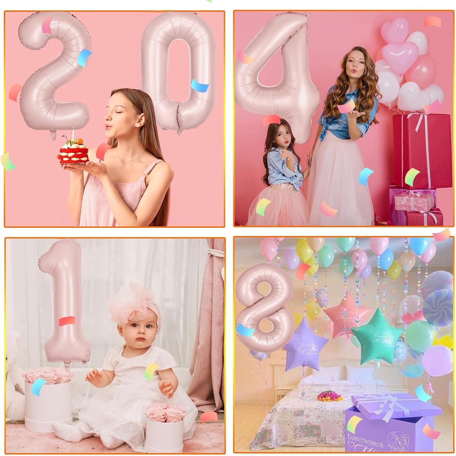 Pink Number Balloons by [Brand Name] - 40 Inch Light Pink 3 Balloons for 3rd Birthday Party Decorations