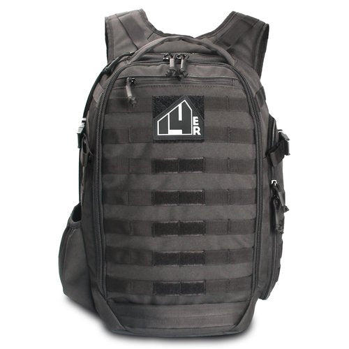 14er Tactical Backpack | 35L Capacity Military, 3-Day Bug Out Army | MOLLE Backpack Compatible PALS | Rucking EDC Hiking Survival, Black Tactical Backpack for Men