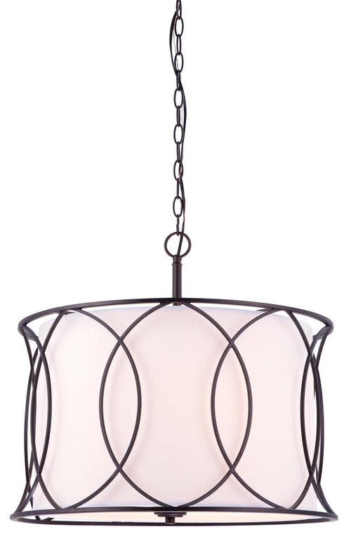 Canarm ICH320A03ORB20 Monica 3-Light Chandelier, 20.5" x 20.5" x 17.5", Oil Rubbed Bronze