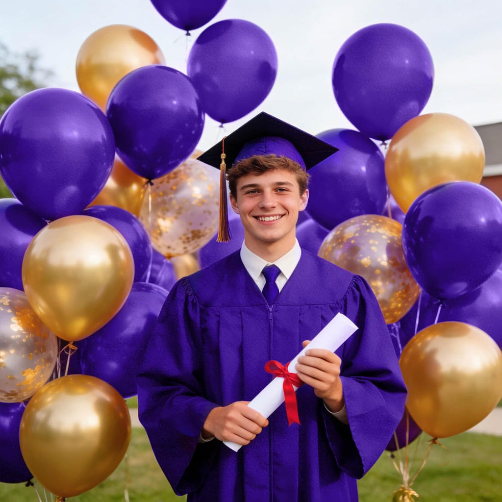 Purple Latex Balloons - 12 Inch | 110pcs for Birthday Party, Baby Shower & Wedding Celebrations
