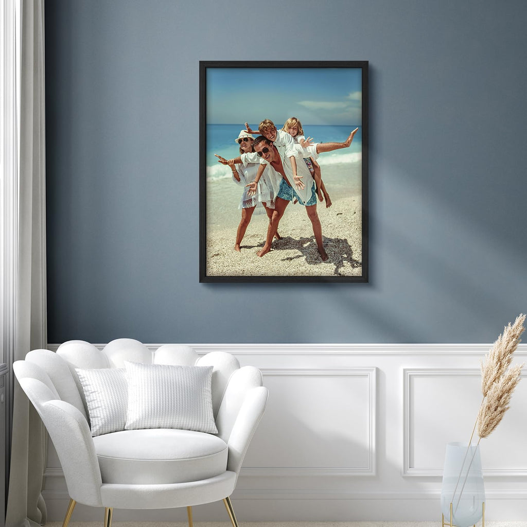 Wall26 Custom Framed Poster - Stylish Canvas Wall Art for Living Room or Bedroom - 8"x10" Black