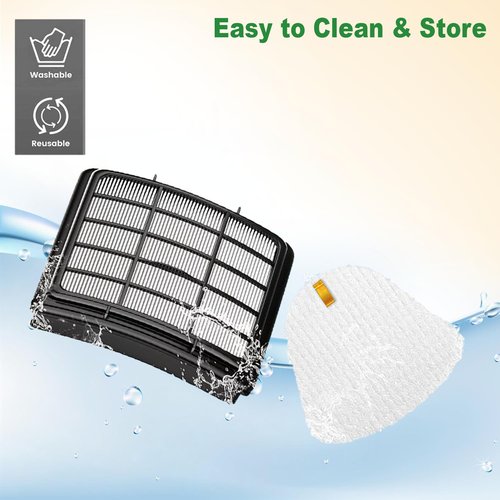 1+2 Filter Replacement Set for Shark Navigator Lift-Away Upright Vacuum Cleaners – Compatible with NV350, NV351, NV352, NV355, NV356, NV360, NV370, UV440, UV540 – Compare to XFF350 & XHF350