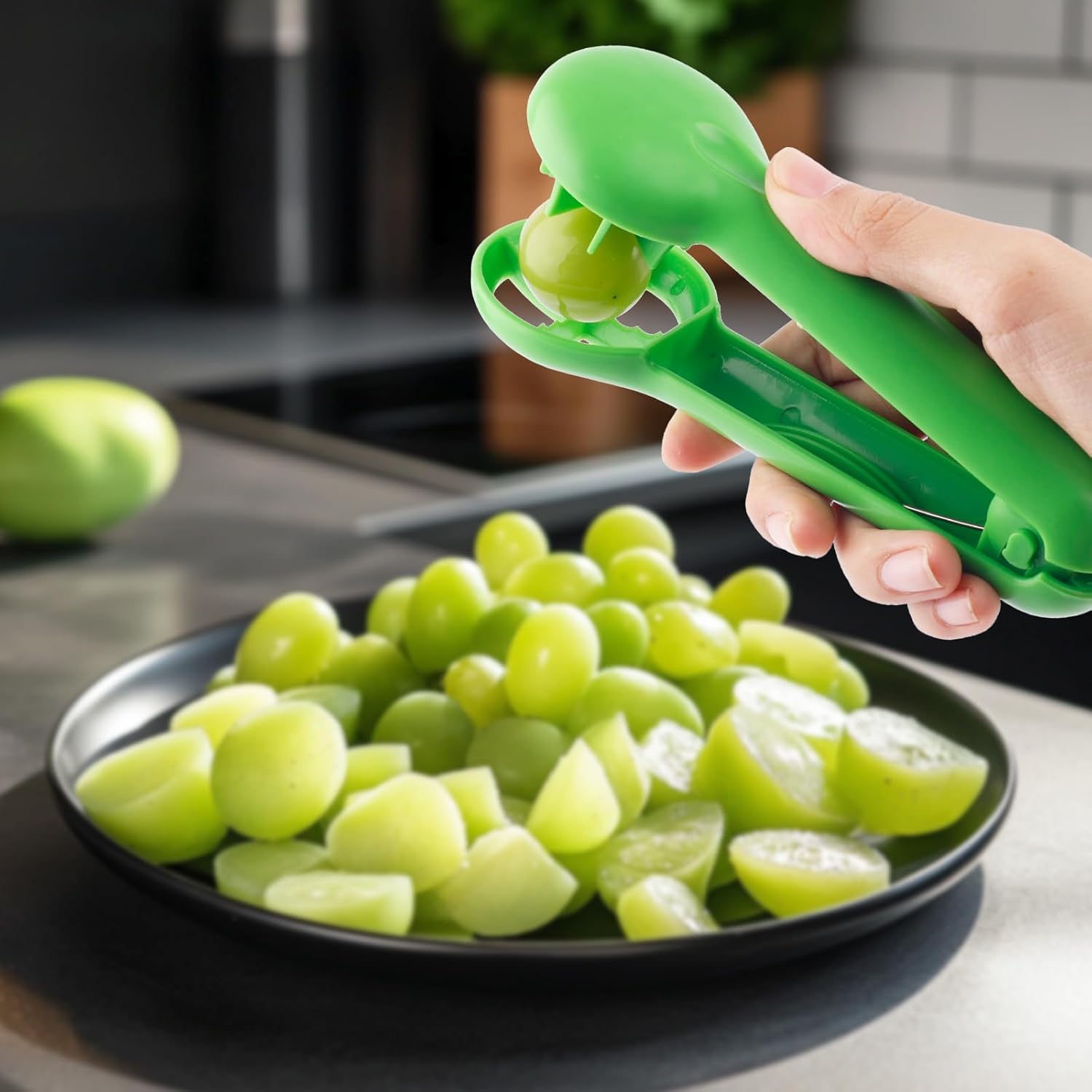 Skiennix Grape Cutter - ABS Fruit Slicer for Kids | Perfect for Tomatoes, Strawberries, and More