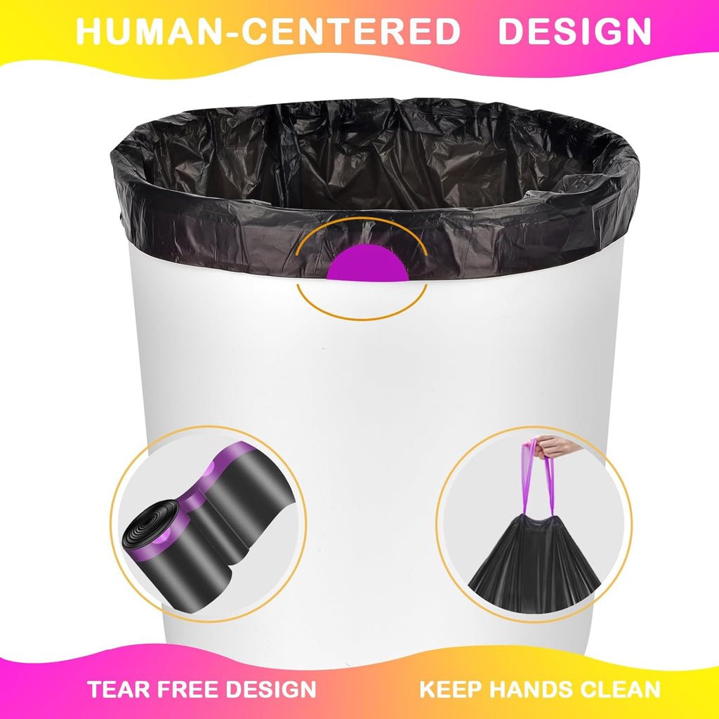 Regine Switzerland 4 Gallon Drawstring Trash Bags - 120 Count, Durable Black Design