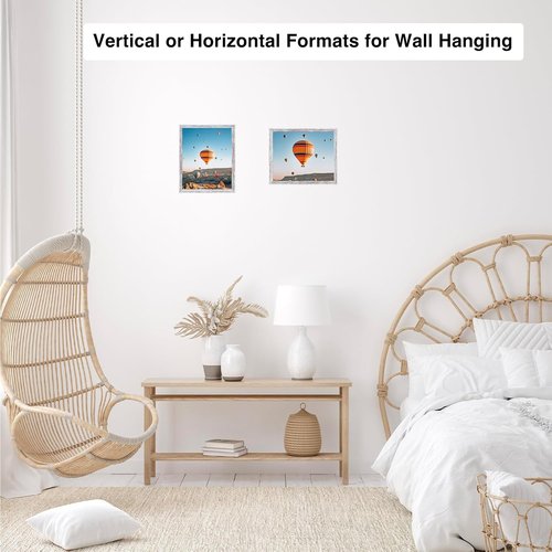 JCJMY 4x5 Rustic White Picture Frame - Versatile Wall Hanging & Tabletop Display with Shatter-Resistant Plexiglass