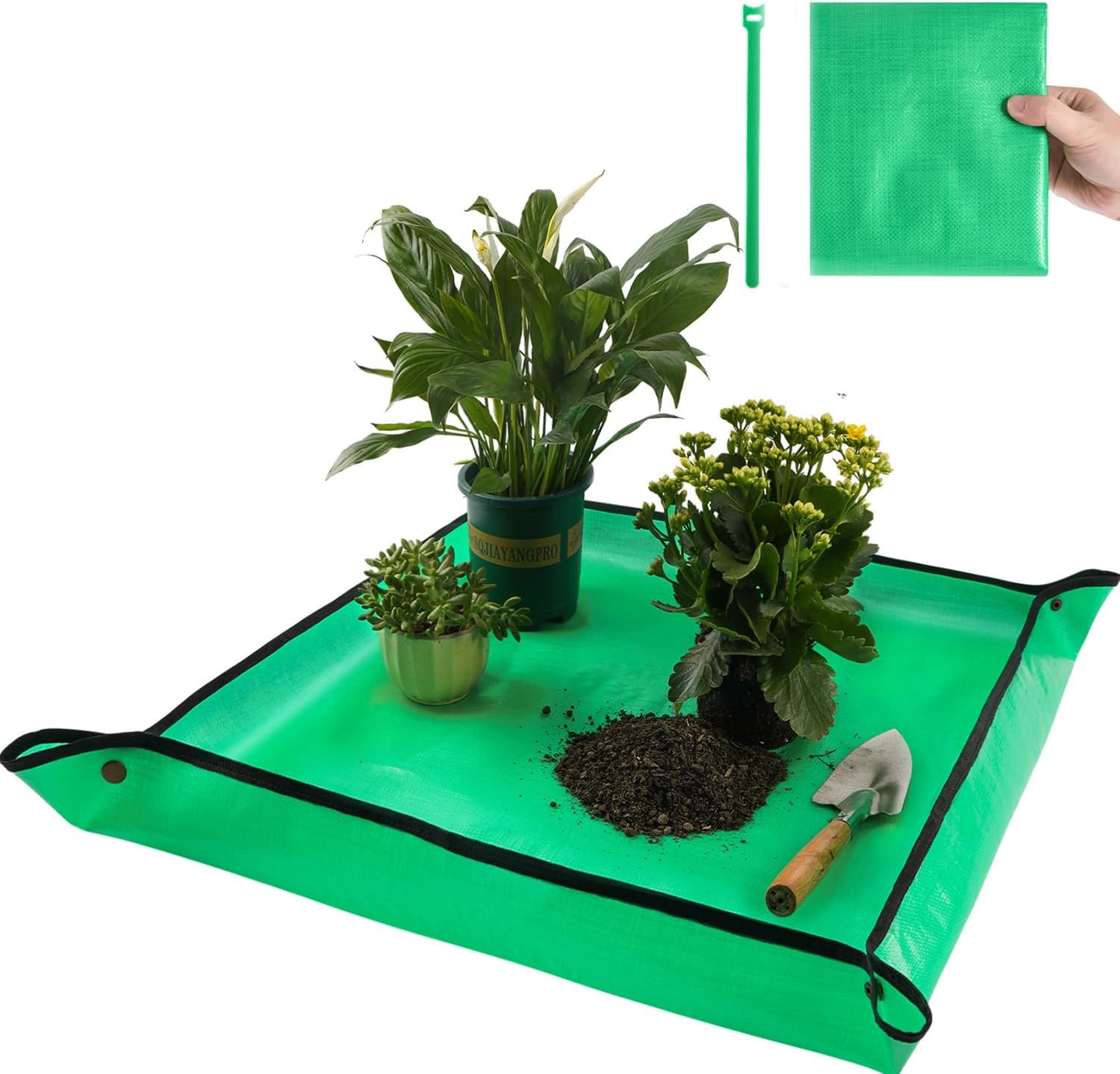 Skiennix Repotting Mat - Waterproof Indoor Plant Transplanting Tray | 26.8" x 26.8" for Mess-Free Gardening