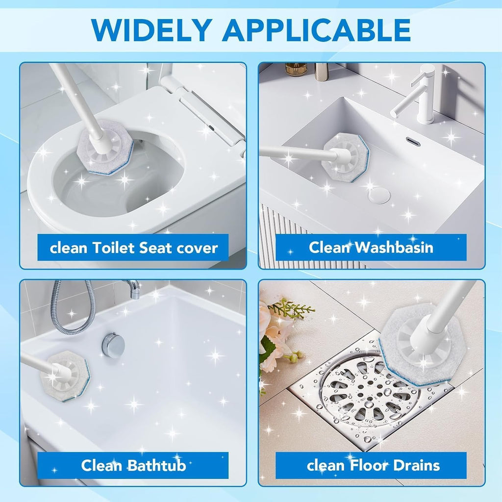 60 Count Toilet Bowl Wand Refills for Clorox,Disposable Toilet Bowl Cleaner Refill Pads for Most Toilet System,Disposable Toilet Brush refills for Bathroom Cleaning
