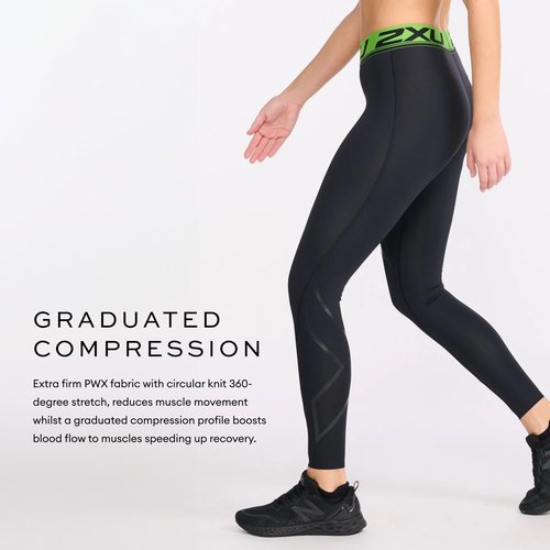 2XU Women's Refresh Recovery Compression Tights, Black/Nero, Large/Tall