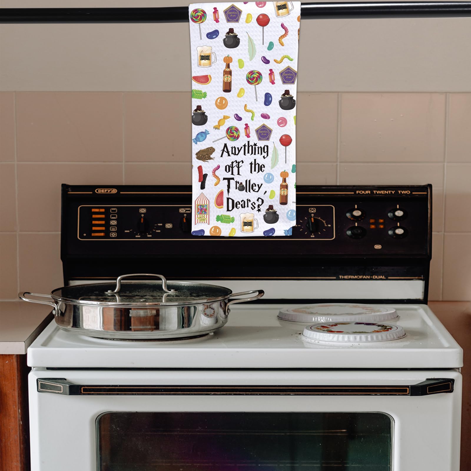 POFULL Wizarding Snacking Dish Towel Wizard Witches Gift Wizard Lover Kitchen Towel (Anything Off)