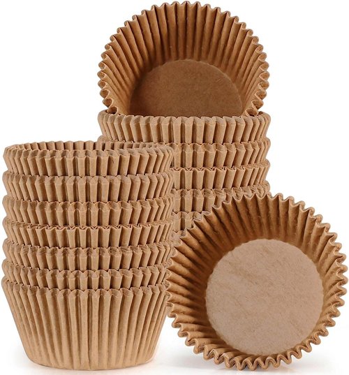 Caperci Cupcake Muffin Liners - 300 Odorless Greaseproof Baking Cups for Parties & Events | Natural