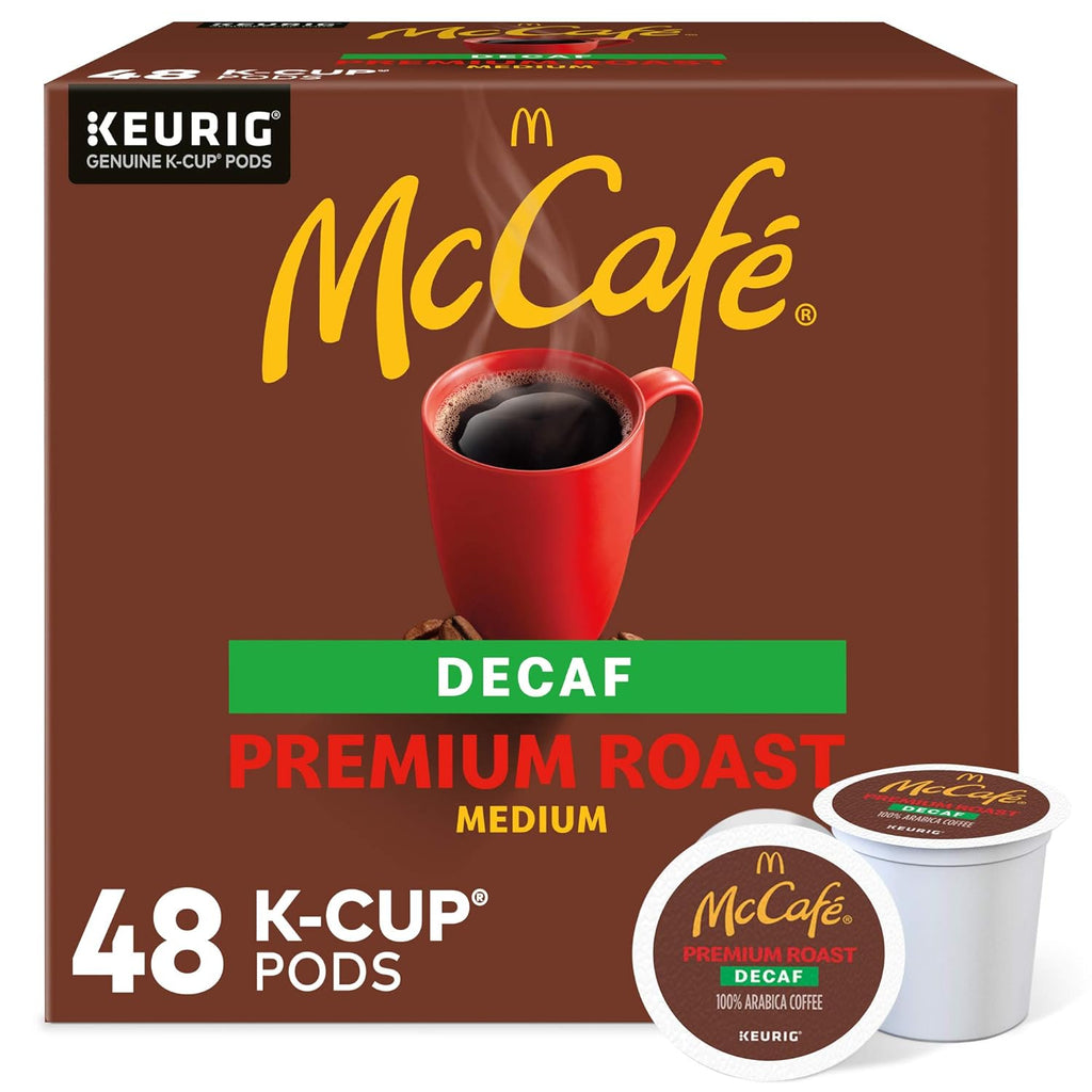 McCafe Premium Roast Decaf Coffee Pods - Medium Roast Keurig K-Cup Pods, 48 Count