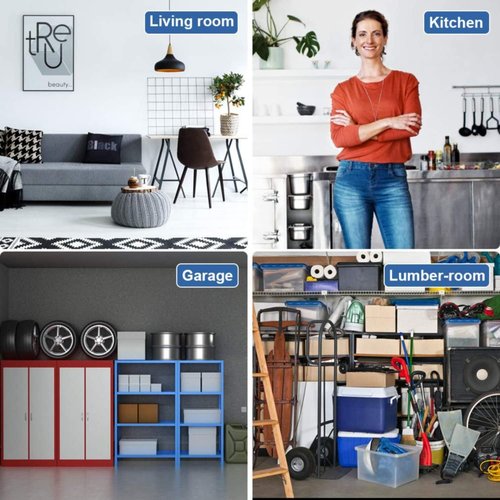 BestOffice | 6-Tier Heavy-Duty Wire Storage Shelves | 42x16x72 | Black | Adjustable Racks | Easy No-Tool Assembly