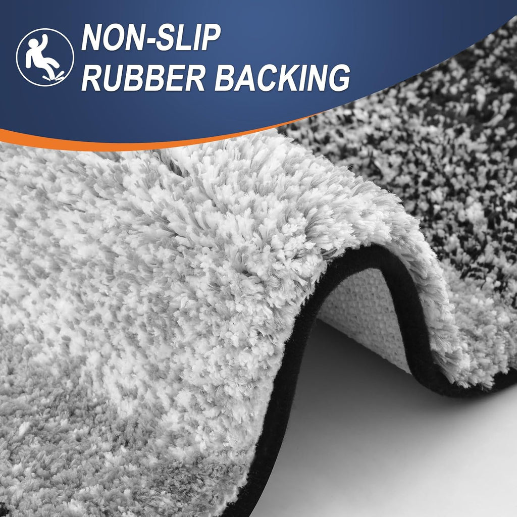 OLANLY Bathroom Rugs - Extra Soft Microfiber Mat | Quick Dry, Machine Washable, 24x16, Black