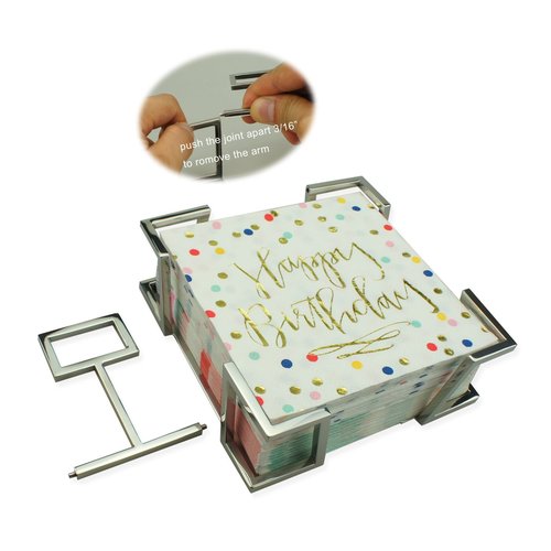 ArtsOnDesk Modern Art Cocktail Napkin Holder mr115 Stainless Steel Mirror Polish Patent Applying for-Cocktail Beverage Crystal ware Paper Napkin Holder Dispenser Organizer Christmas Thanksgiving Gift