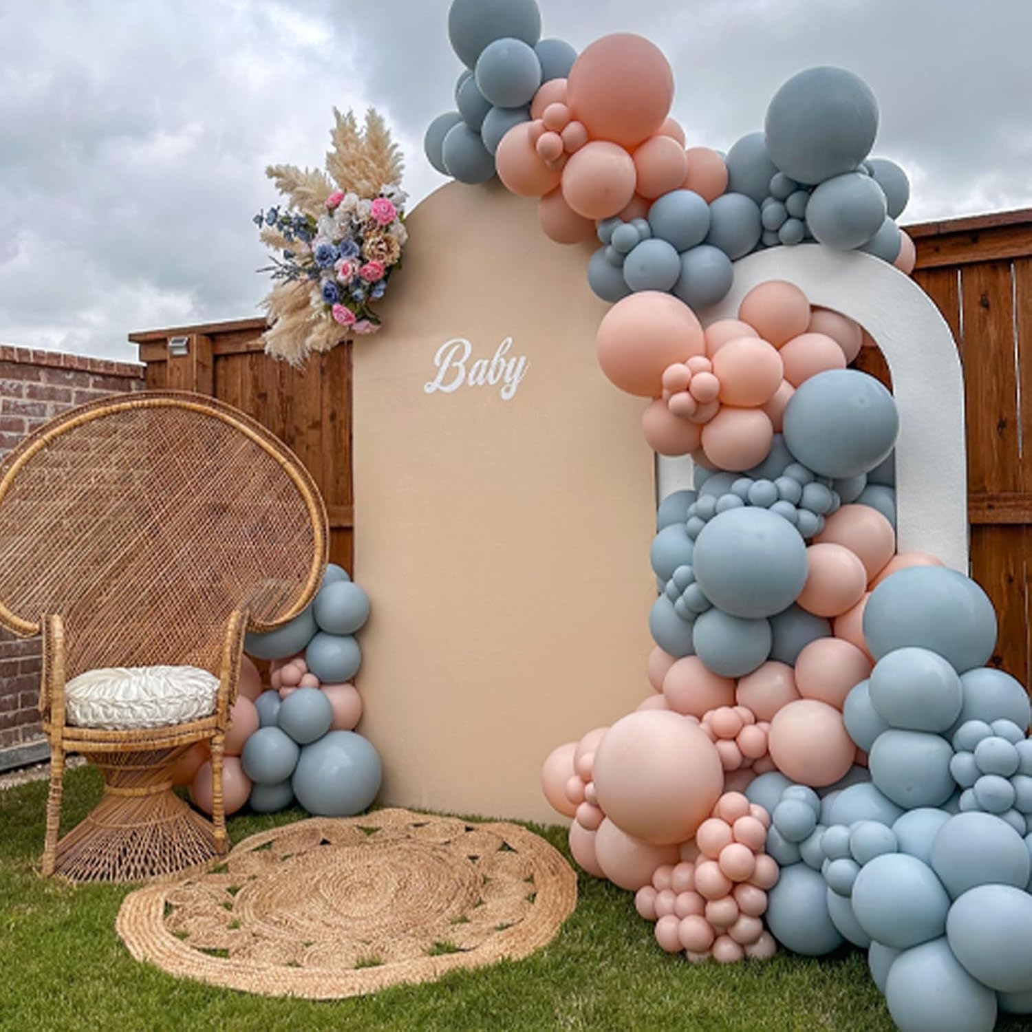 Regine Switzerland Dusty Blue Balloons - 12 Inch Slate Blue | 50pcs for Bridal Shower & Baby Reveal