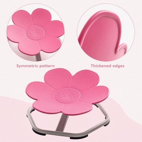 ROBOTIME Kids Sensory Swivel Chair, Autism Spinning Chair for Kids Sensory with Non-Slip Design, Training Body Coordination, No Assembly (Pink)
