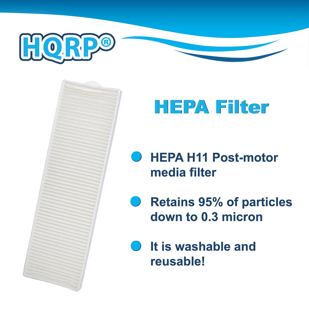 HQRP 2-pack Post Motor Filter compatible with Bissell 89Q9, 18Z6, 89Q9P, 89Q9C, 89Q9D, 89Q9K, 89Q9R Lift-Off Multi Cyclonic Pet Vacuum, parts 203-7715 203-6608 203-8093 3091 Style 8/14 Replacement
