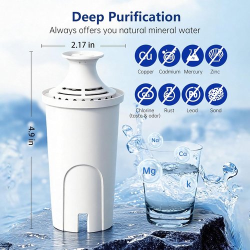 Brita® Water Filter Replacement - Reduces Chlorine for Pitchers & Dispensers | 3-Pack, Lasts Up to 2 Months
