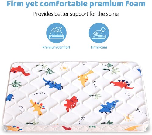 Lillibearas Pack and Play Mattress - Firm Comfort Foam for Babies | 38" x 26" x 1.5" Size