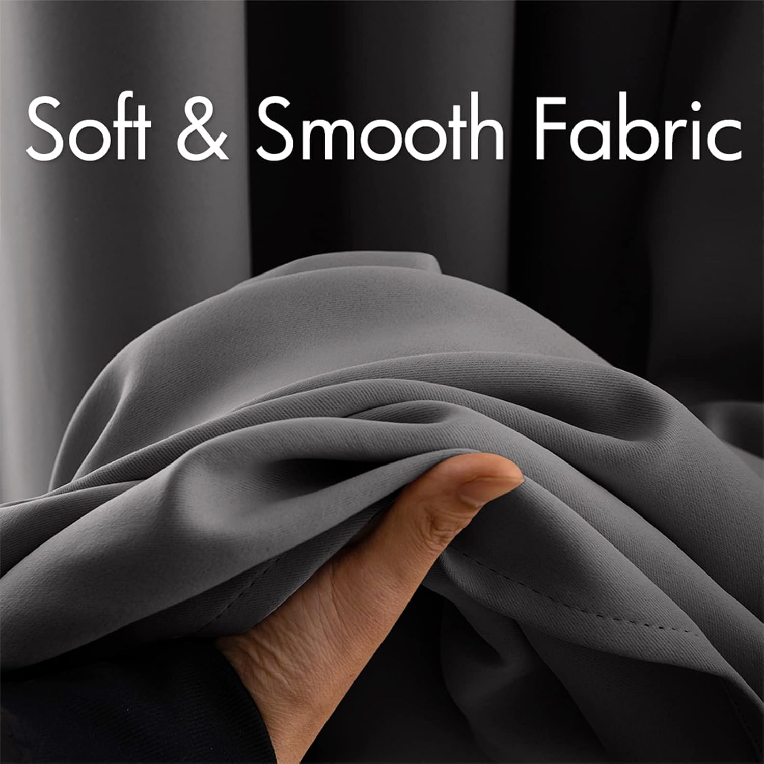 MIULEE Blackout Curtains - 84 Inch Long Thermal Insulated Drapes | Light Blocking Grommet Top Set in Grey