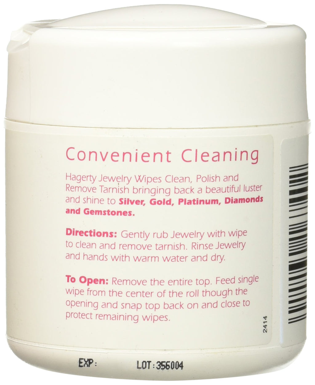 Hagerty 16740 3-by-5-inch Jewelry Care 20 Disposable Wipes, White