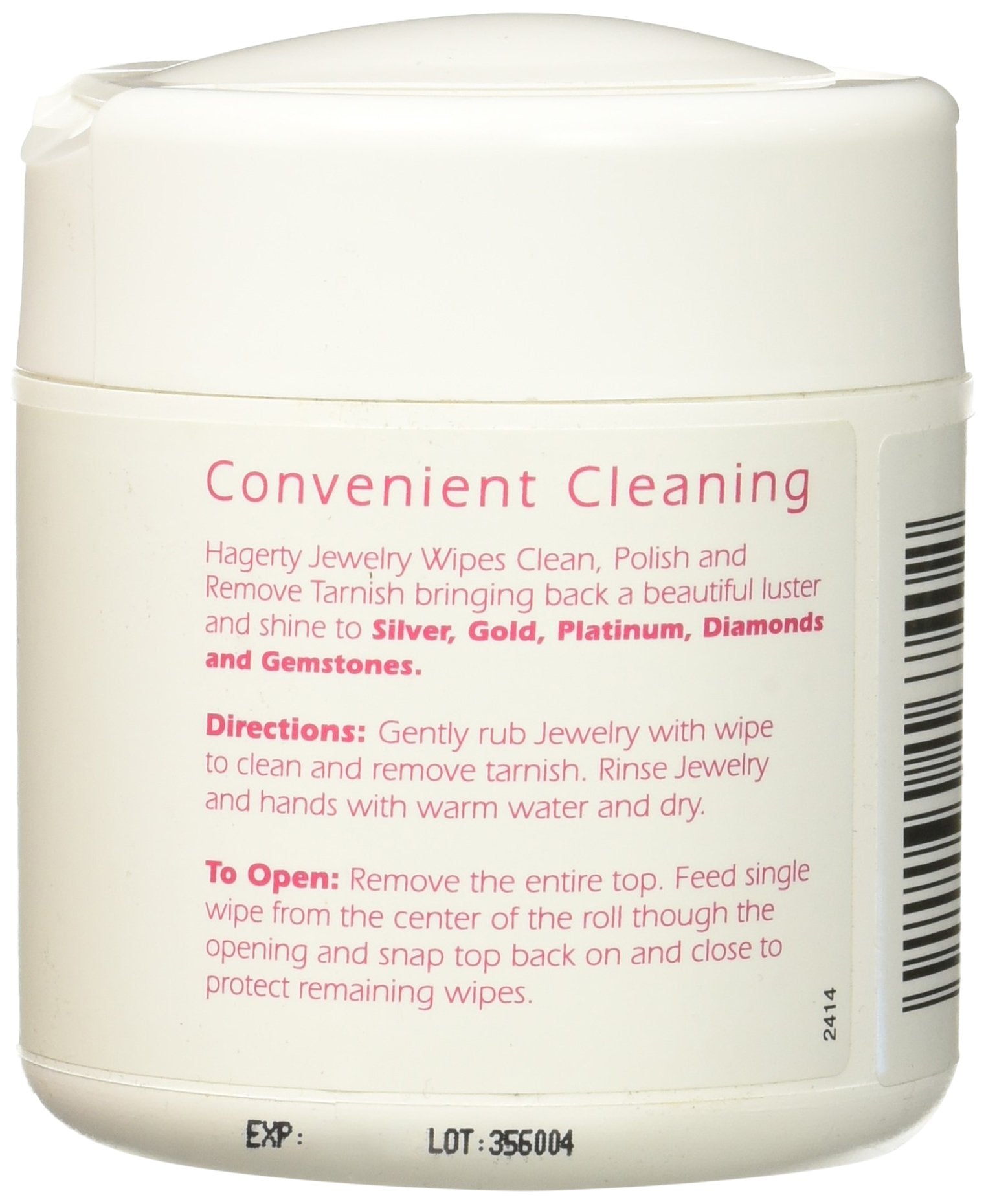 Hagerty 16740 3-by-5-inch Jewelry Care 20 Disposable Wipes, White