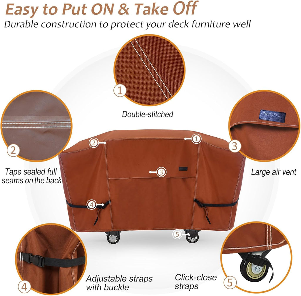 NettyPro Griddle Cover - Waterproof Heavy-Duty Protection for 36" Blackstone Griddle | Brown