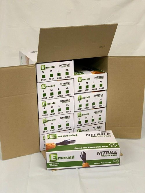 Emerald Nitrile Gloves - Powder-Free, Durable Protection | 100 Count