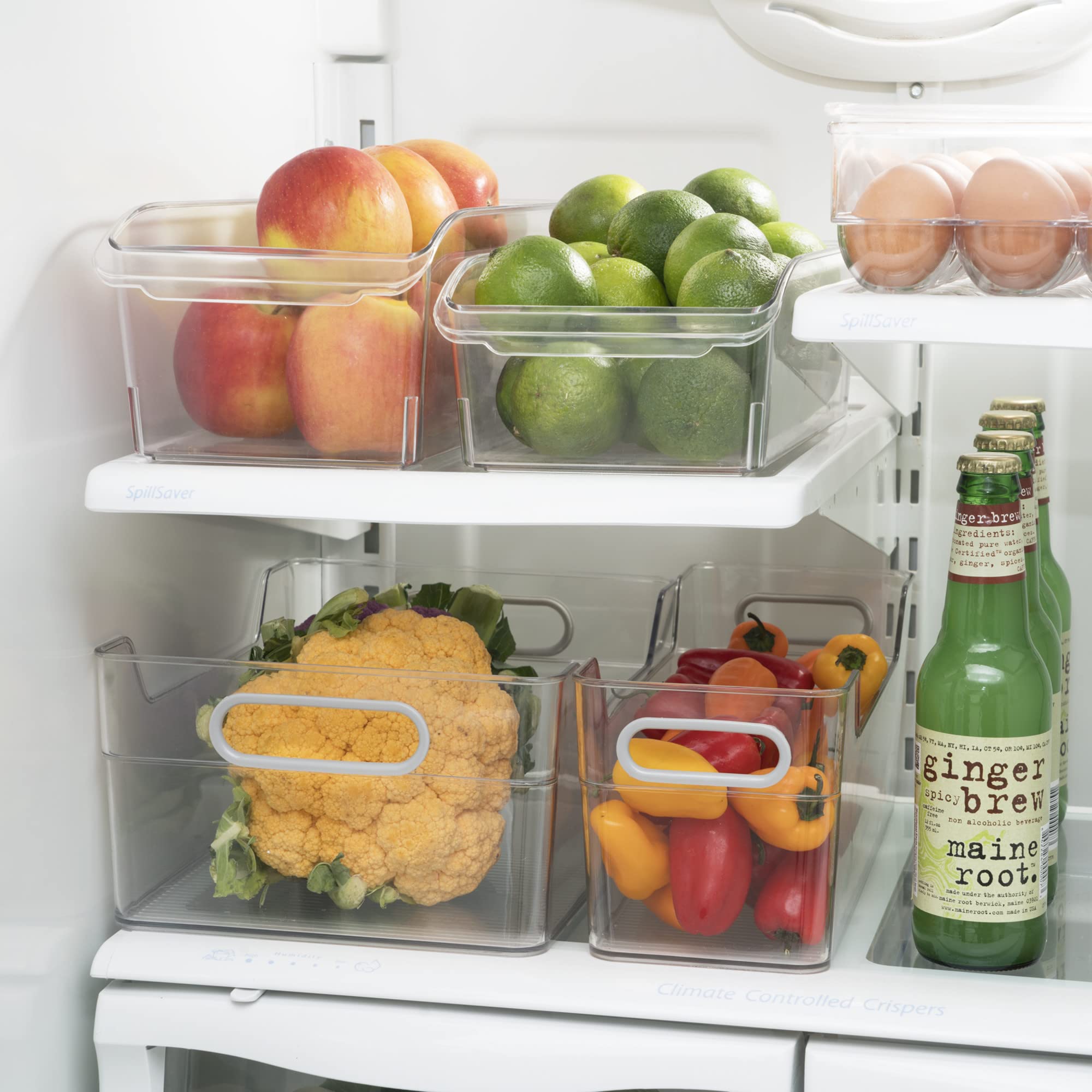Oggi Fridge / Pantry Bin w/ Fingergrip Handle (12" x 5.75" x 3.5")
