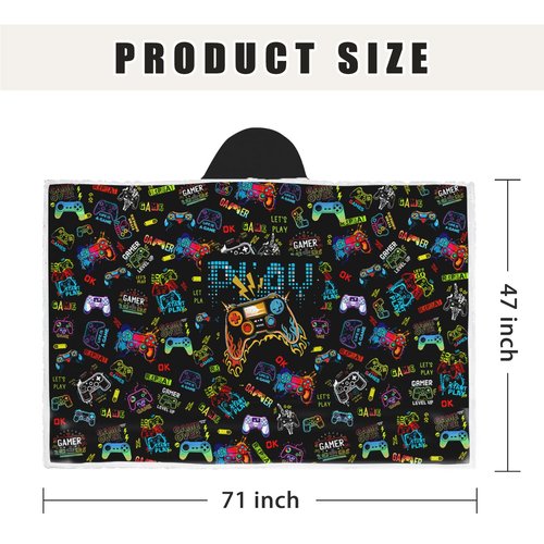 Bestshop Gaming Gifts for Gamers, Cool Wearable Blanket Hoodie for Men Teen Son Dad, Oversized Hoodie Blanket Gifts for Game Player, Gifts for Birthday Valentines Day Christmas